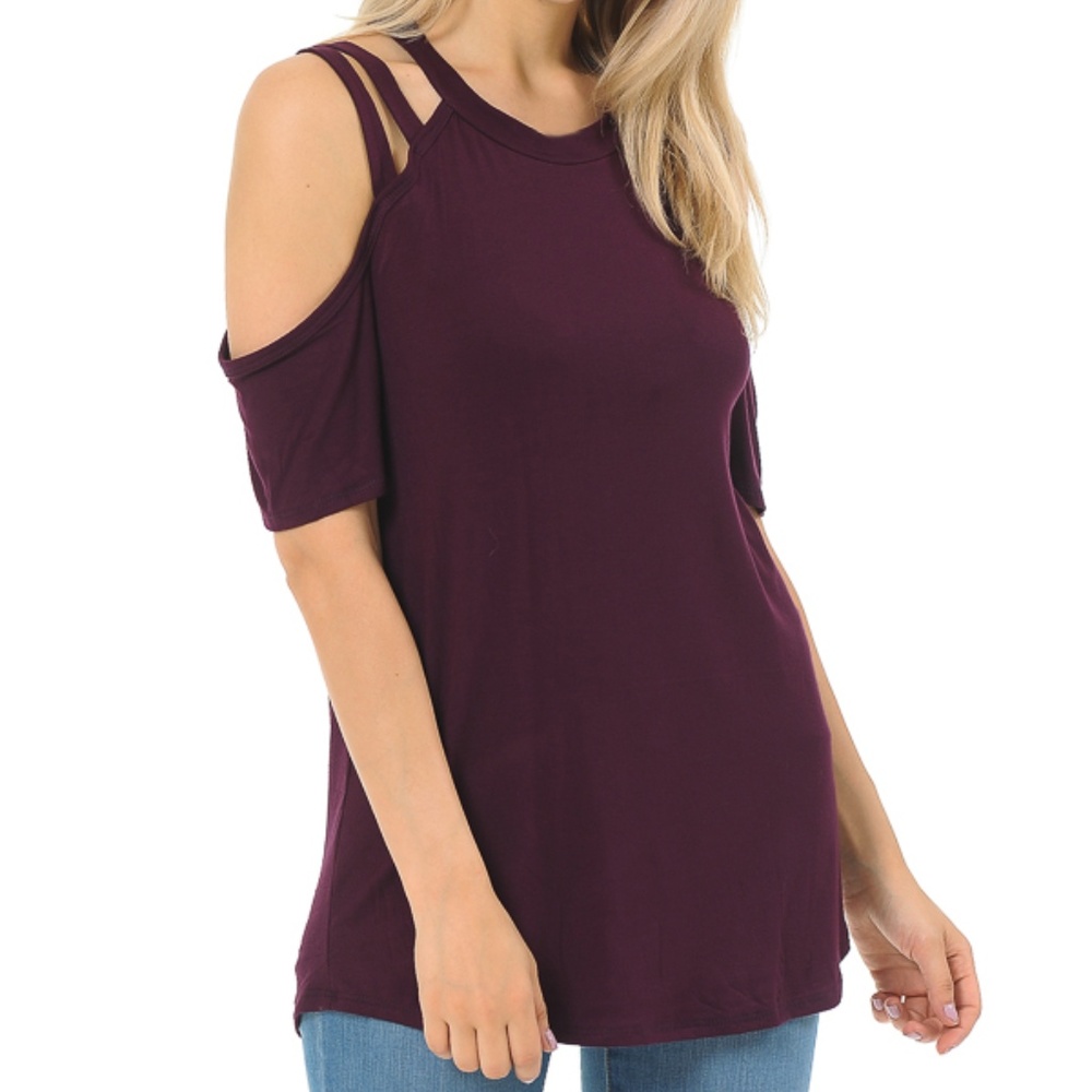 SLEEVELESS TOP WITH SHOULDER CROSS STRAP DETAIL